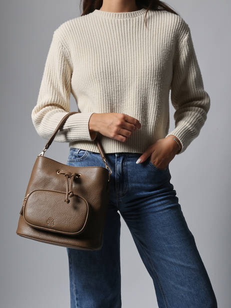 Cross Body Tas Pocket Lulu castagnette Bruin pocket ZAID ander zicht 1